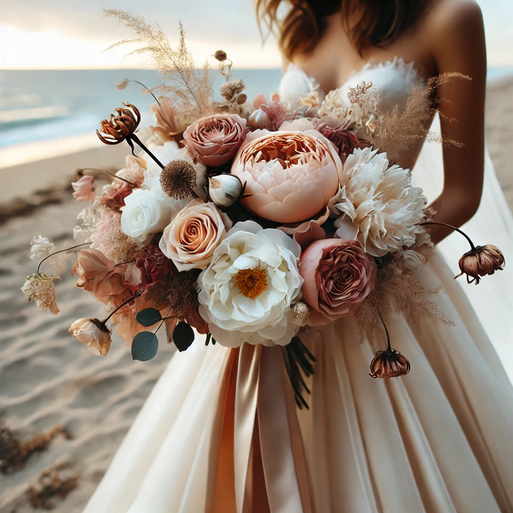 Vibrant Poolside Peony Bouquet