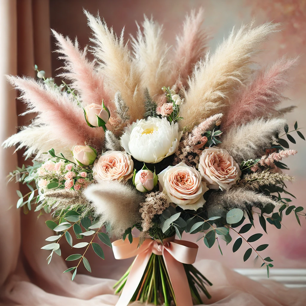 Pampas & Peony Romance Bouquet