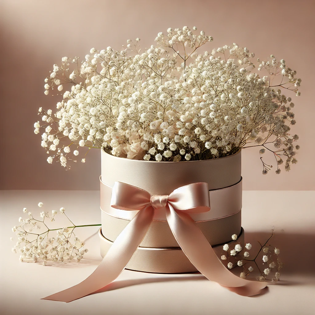 Elegant Cylindrical Box – Gypsophila Luxury