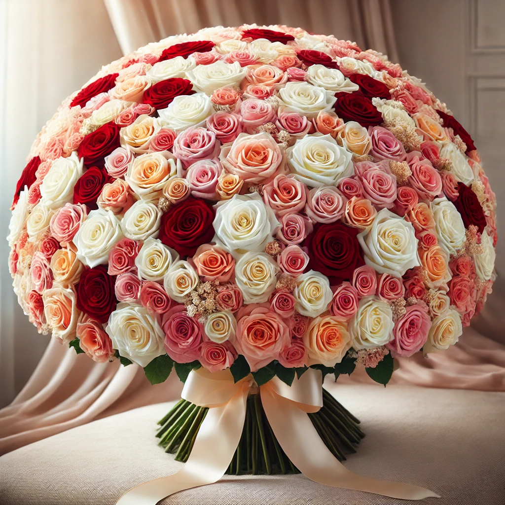 Bouquet of 200 roses 