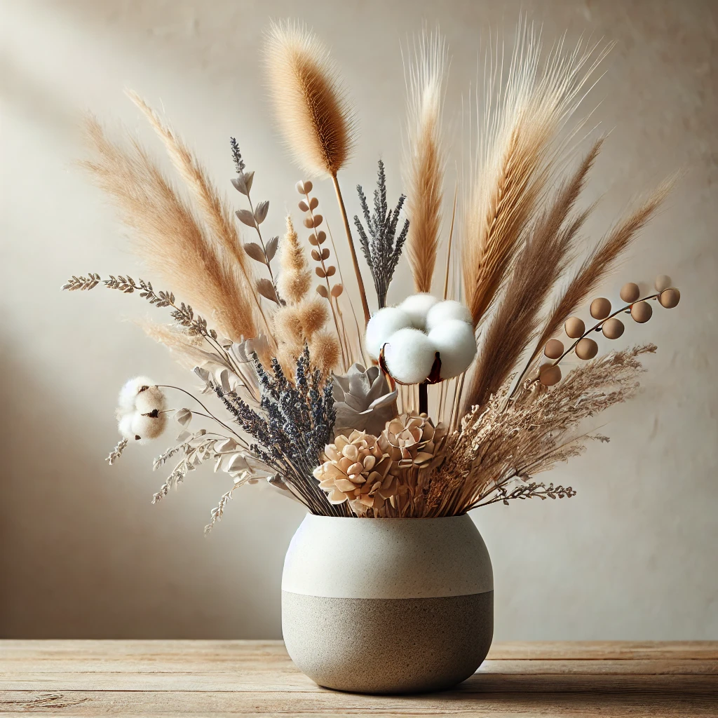 Modern Bohemian Dried Flower Arrangement