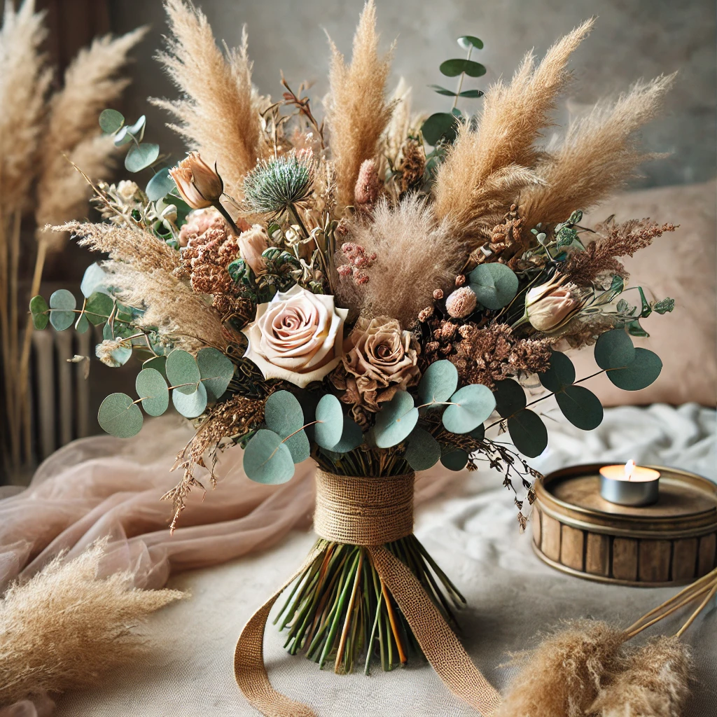 Bohemian Dream Bouquet – Pampas & Roses